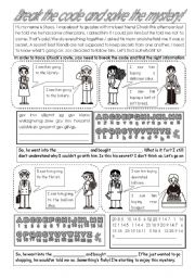 English Worksheet: 2pages Reading comprehention (Solve the mystery)