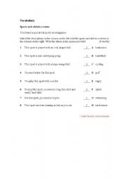English Worksheet: Vocab - Sports and athletics events.doc