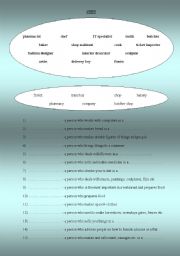 English worksheet: JOBS