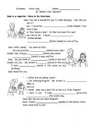 English Worksheet: Grammar Verb + Ving