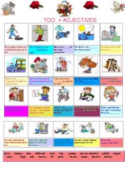 English Worksheet: TOO plus Adjectives 