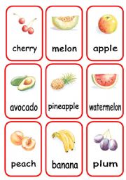 FRUIT FLASHCARDS