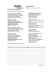 English Worksheet: If today was your last day(Nickelback)