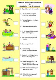 English Worksheet: Read and Match