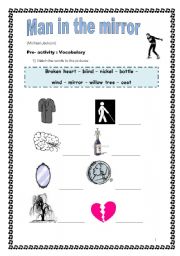 English Worksheet: Song: Man in the Mirror/Michael Jackson