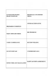 English Worksheet: negotiation cards