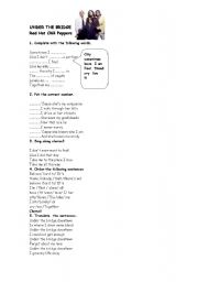 English Worksheet: Under the Bridge