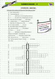 English Worksheet: Business English 12 - Crossword