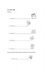 English worksheet: This and These