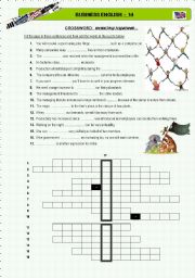 English Worksheet: Business English 14 - Crossword
