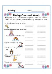 English Worksheet: COMPOUND WORDS (2/2)