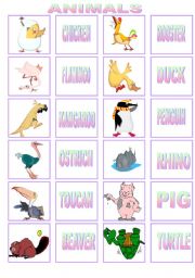 ANIMALS MEMORY GAME. PART 2