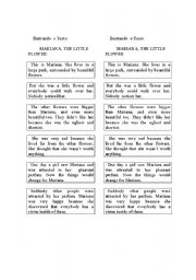 English Worksheet: The little flower