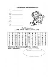 English Worksheet: Numbers