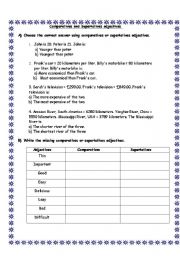 English Worksheet: COMPARATIVES AND SUPERLATIVES