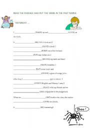 English Worksheet: Past Simple