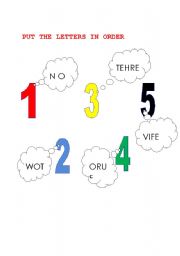English worksheet: Playing with numbers