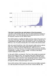 English worksheet: The Dow Jones Industrial Average