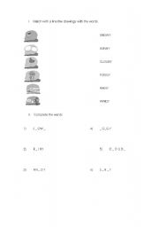 English worksheet: weather