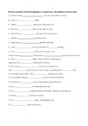 English worksheet: simple-continuous with stative