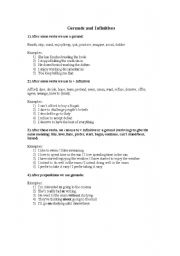 English worksheet: Gerunds and infinitives