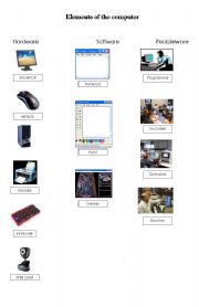 English Worksheet: ELEMENTS OF THE COMPUTER
