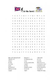 English Worksheet: at the hotel