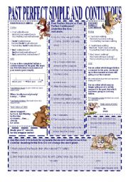 English Worksheet: The past perfect simple and past perfect continuous