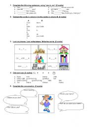 English Worksheet: TESTING 