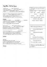 English worksheet: The Fear by Lilly Allen