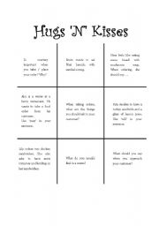 English worksheet: Hugs n Kisses (xOxO)