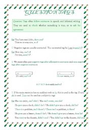 English worksheet: Question Tags