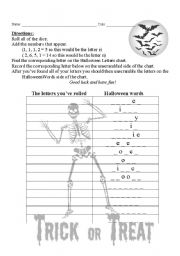 English Worksheet: Halloween Words