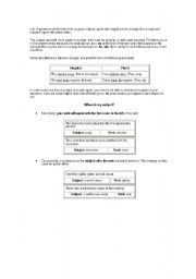 English Worksheet: Subject Verb Agreement