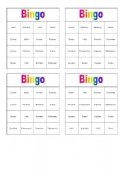 English Worksheet: Professions Bingo
