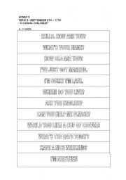 English Worksheet: Organize a diologue