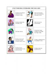 English Worksheet: health problems