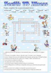 HEALTH vs ILLNESS - CROSSWORD