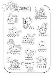 English Worksheet: ANIMALS