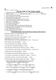 English worksheet: verb tenses