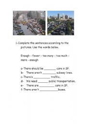 English worksheet: Practice on quantifiers