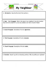 English worksheet: My Neighbour - Planning