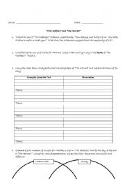 English worksheet: The Necklace and The Harvest Worksheet