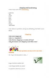 English worksheet: Shopping- questions you may need to ask