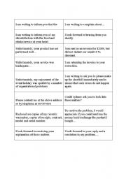 English Worksheet: letter writing phrases
