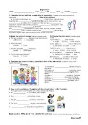 English Worksheet: Comparative and Superlative