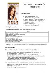 English Worksheet: My Best Friends Wedding