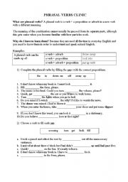 English Worksheet: Phrasal Verbs