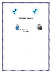 English worksheet: Telephoning