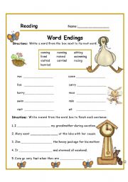 English Worksheet: SUFFIXES (1/3)